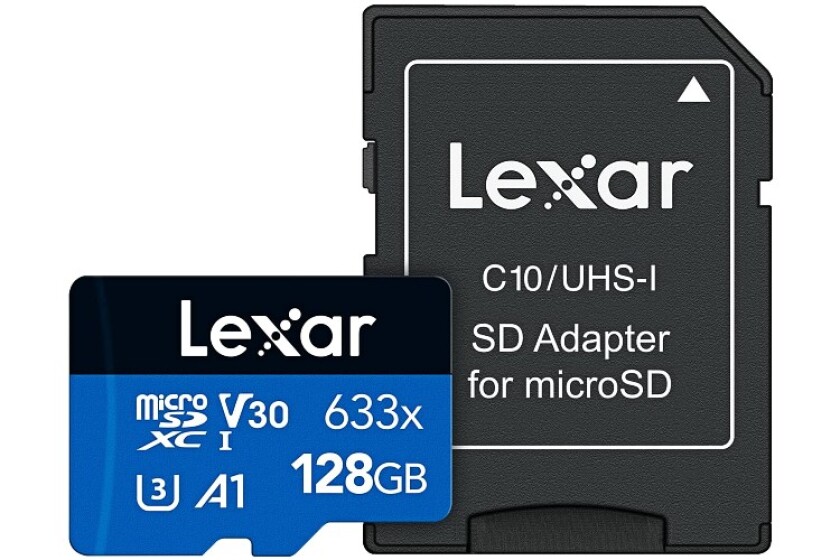 La mejor tarjeta microSD 633x de alto rendimiento Lexar de 128 GB