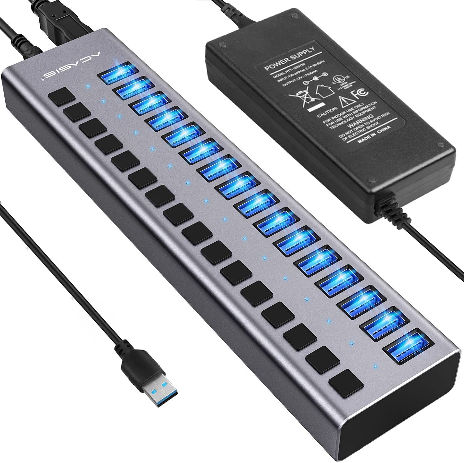 ACASIS Hub de datos de 16 puertos USB 3.0