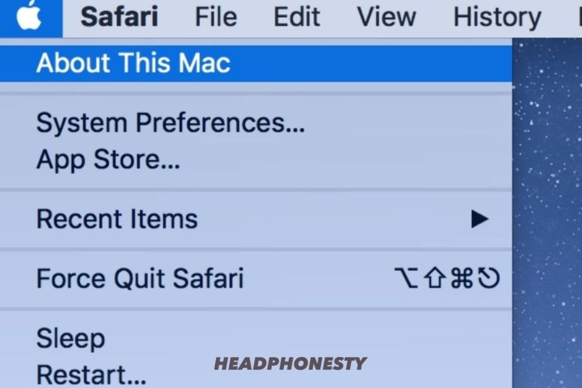 Cómo llegar a Acerca de este Mac desde el menú de Apple.