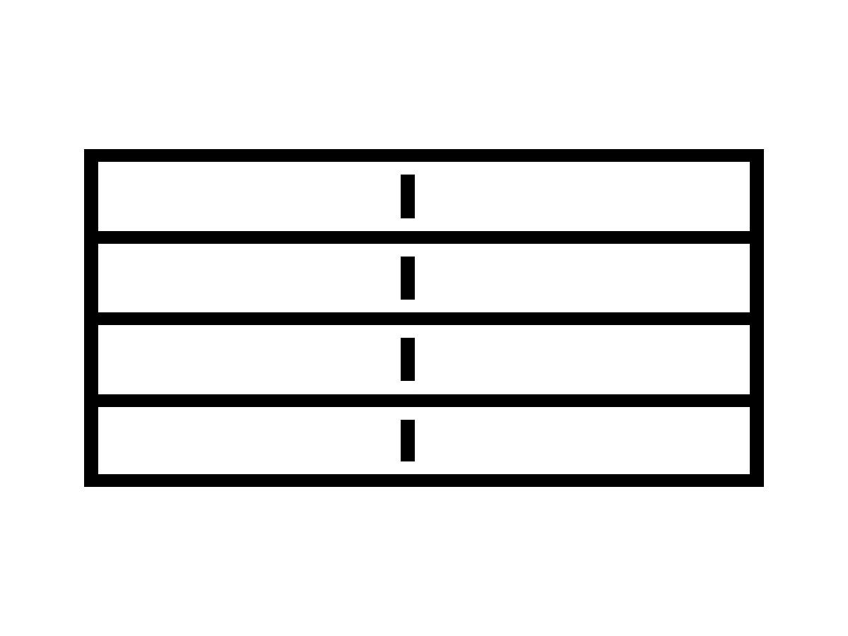 Vista de cerca del símbolo musical de la línea de barra punteada
