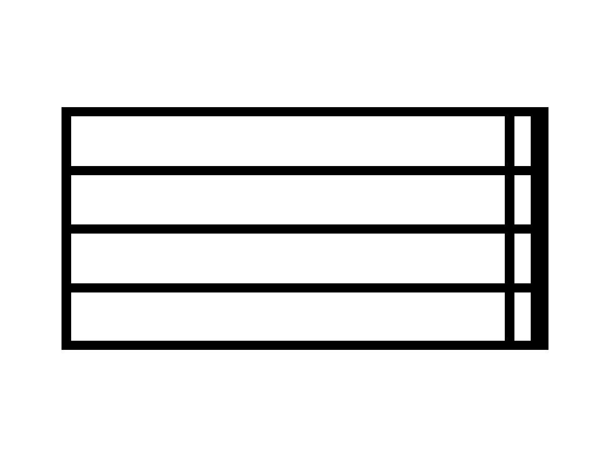 Vista de cerca del símbolo musical de la línea de doble barra en negrita