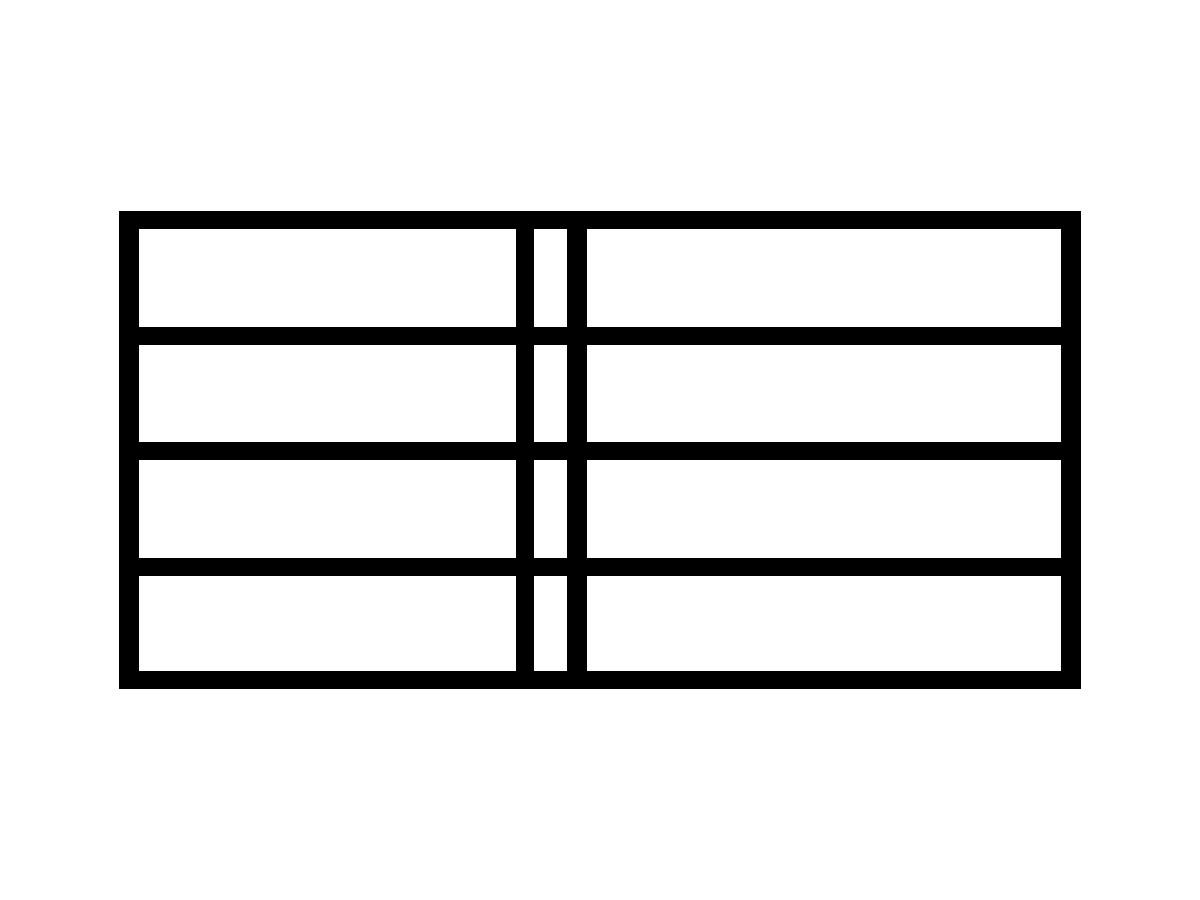 Símbolo musical de doble línea de compás