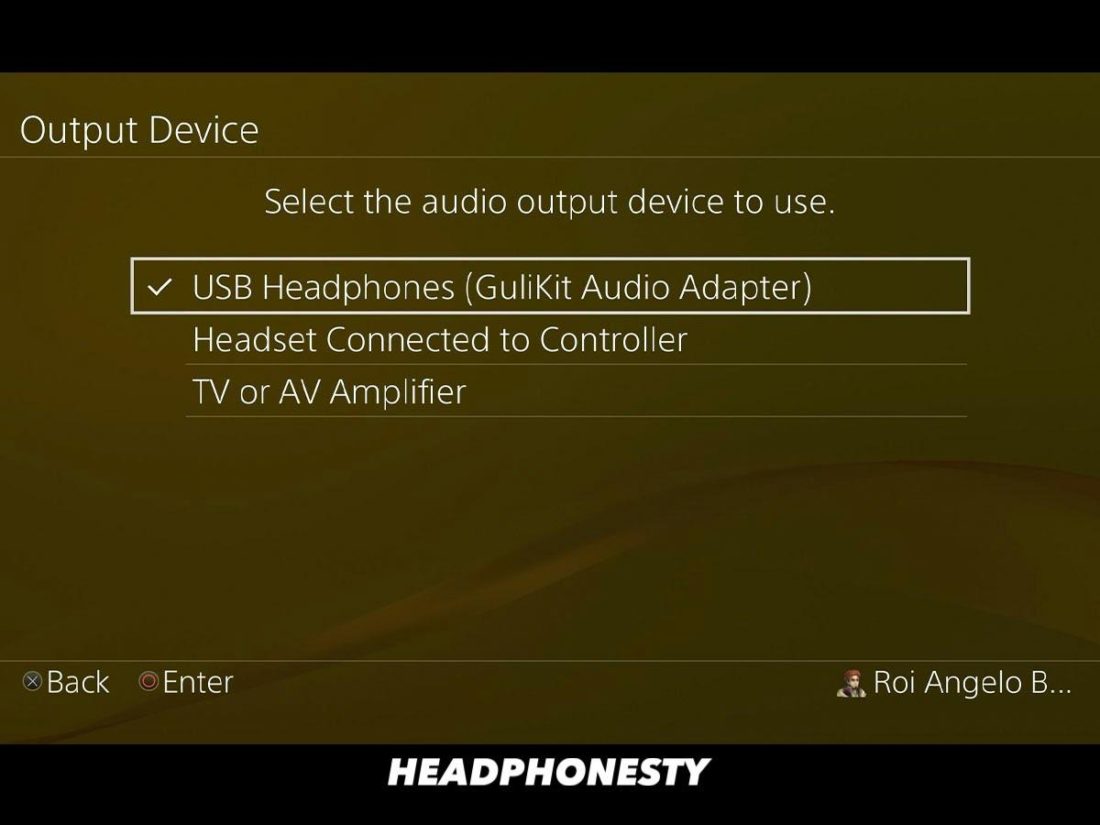Elige los auriculares USB (Dispositivo de audio USB)