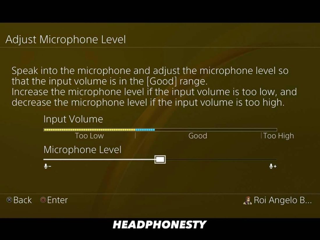 Ajustar el nivel de volumen del micrófono