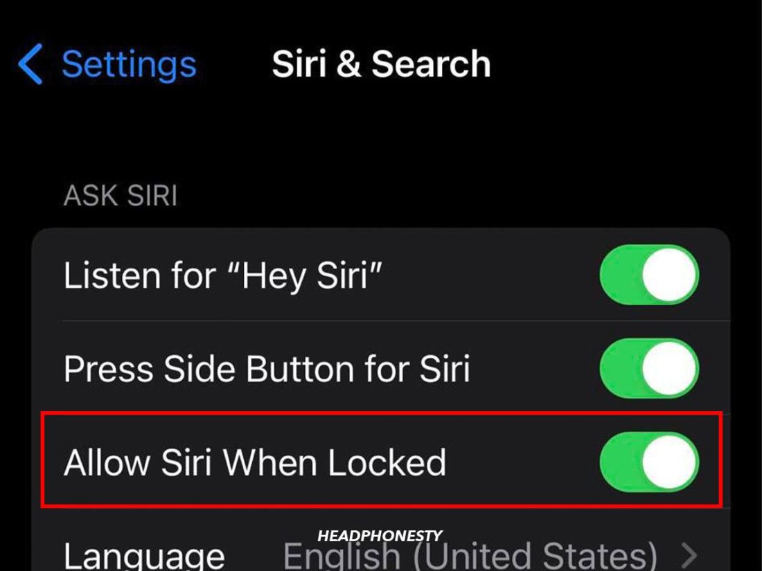 Permitir a Siri cuando está bloqueado