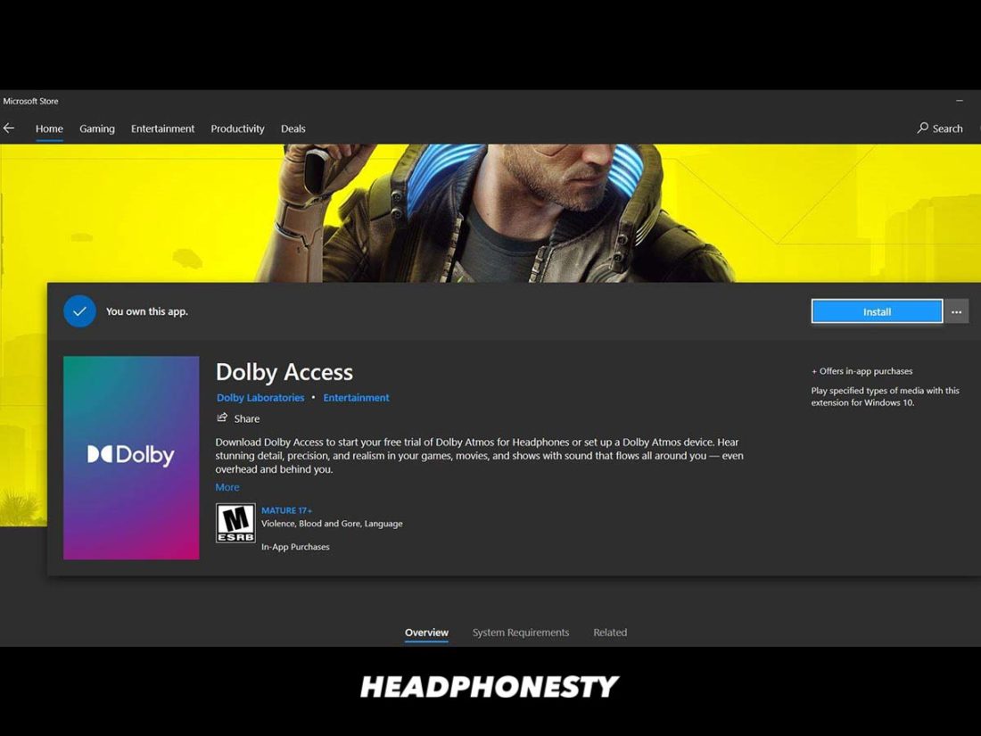 Dolby Atmos en Microsoft Store
