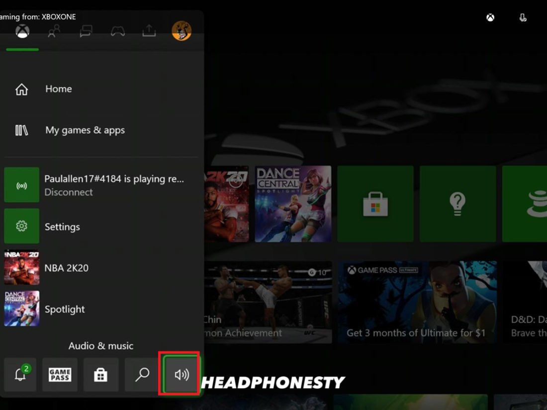 Configuración del sistema y del audio en Xbox One