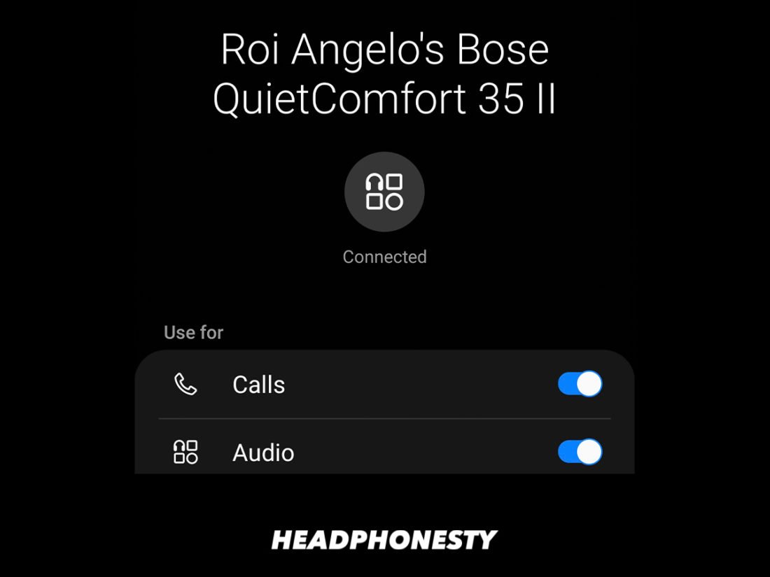 Activar los ajustes de audio multimedia en un dispositivo emparejado en Android