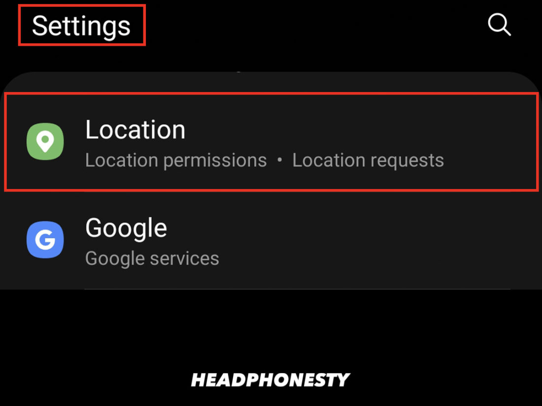Ir a los ajustes de localización de Android