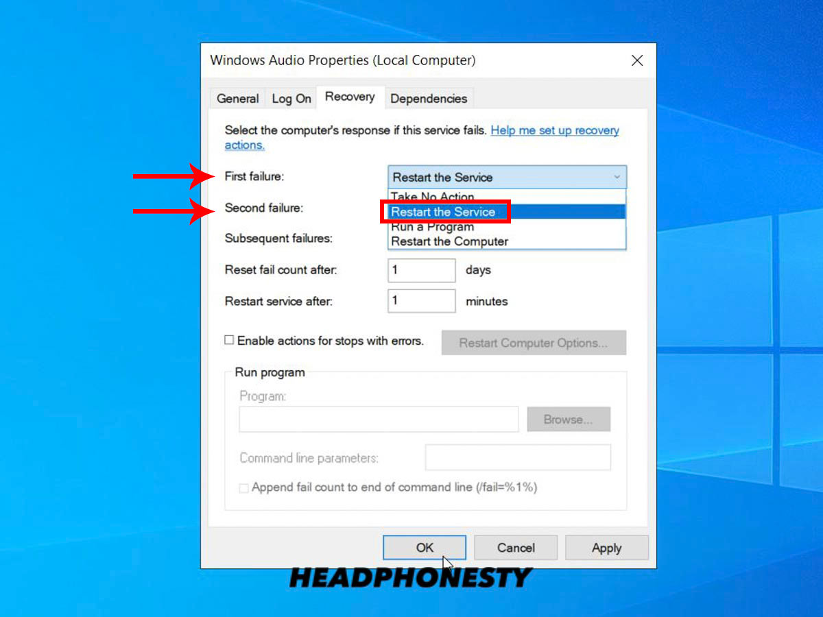 Cómo restablecer las propiedades de audio de Windows