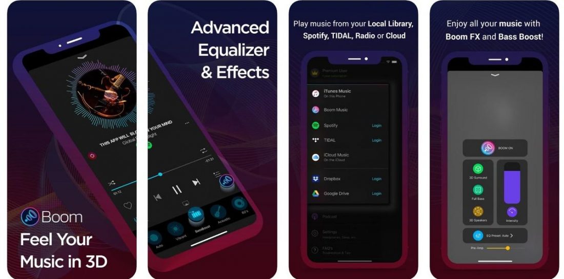 Aplicación Boom Music (De: apps.apple.com).