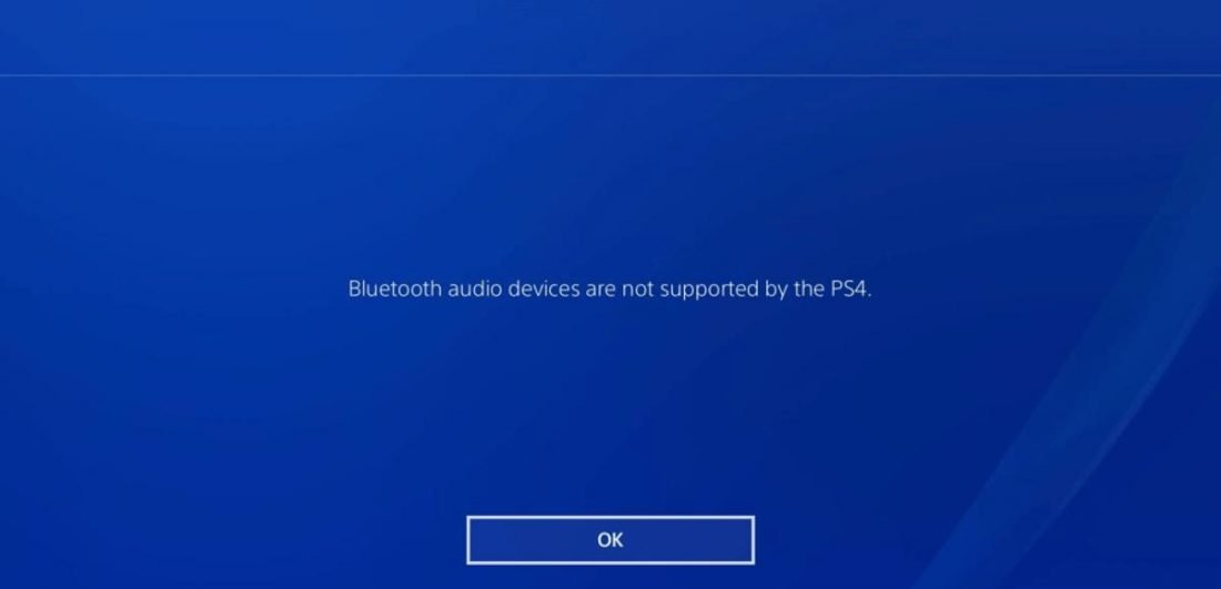 Los dispositivos de audio Bluetooth no son compatibles con la PS4.